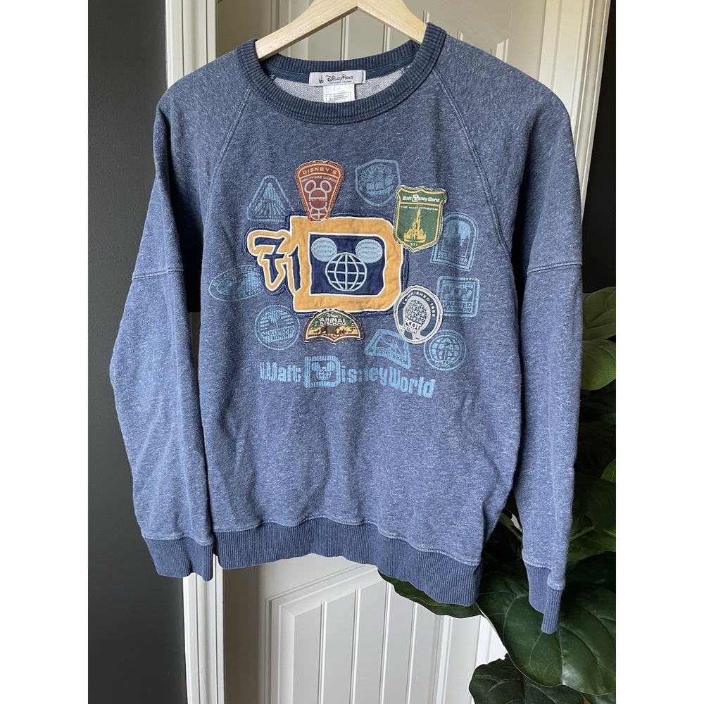 Disney Parks Authentic Originals WDW 4 Park Icon Sweatshirt Small Cotton Unisex